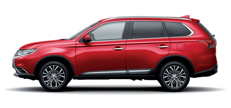 Mẫu Mitsubishi Outlander màu đỏ