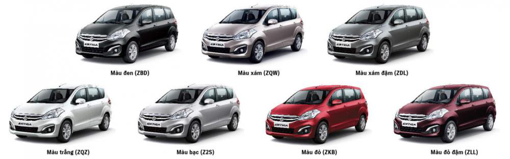 màu sắc ngoại thất của Suzuki Ertiga