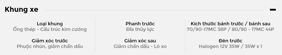 Khung xe của Yamaha Jupiter