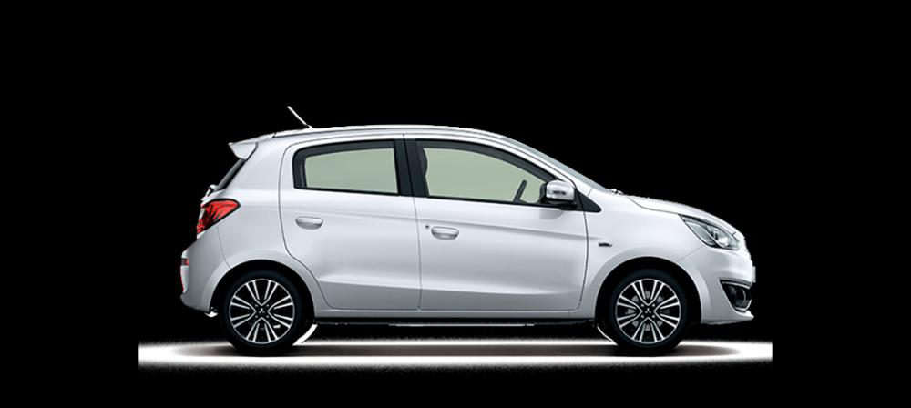 Thiết kế Mitsubishi Mirage màu trắng