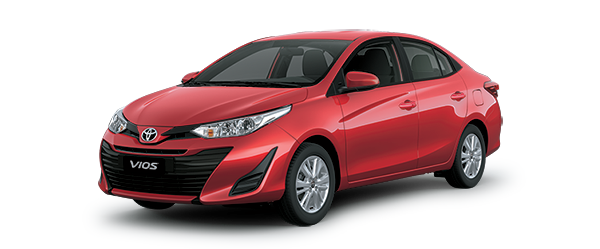 Ngoại thất Toyota Vios màu đỏ