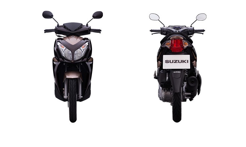 Thiết kế đầu xe và đuôi xe Suzuki Impulse 125