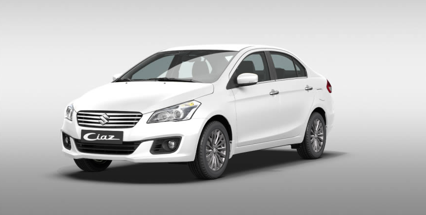 Ngoại thất Suzuki Ciaz màu trắng 