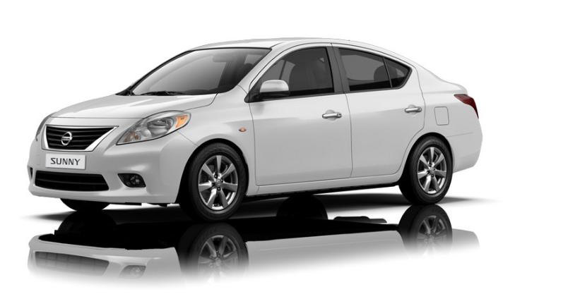 Ngoại thất Nissan Sunny màu trắng