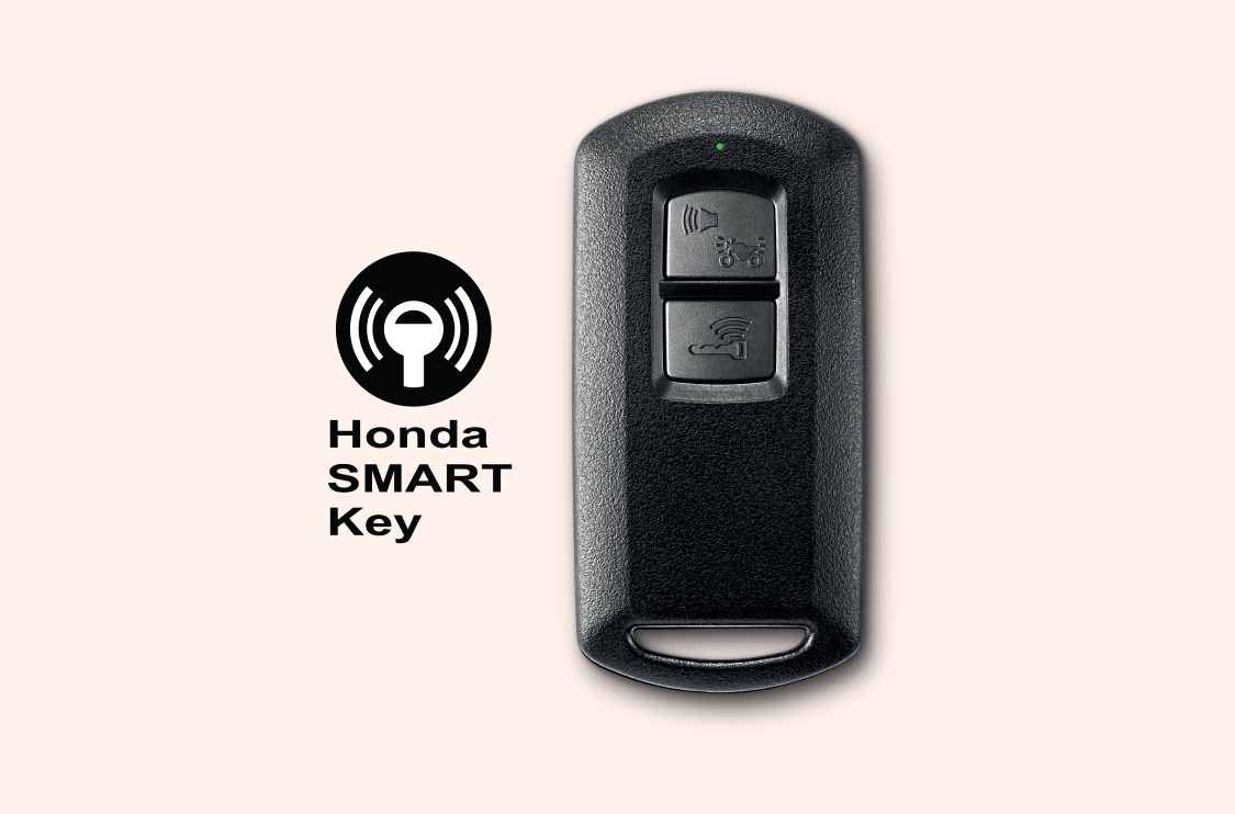 Trang bị kh&oacute;a th&ocirc;ng minh Smart Key được trang bị ở mọi phi&ecirc;n bản, ri&ecirc;ng bản Đen mờ v&agrave; Cao cấp t&iacute;ch hợp th&ecirc;m chức năng b&aacute;o động chống trộm
