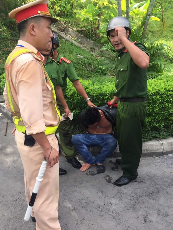 Đối tượng Dương bị lực lượng chức năng bắt giữ