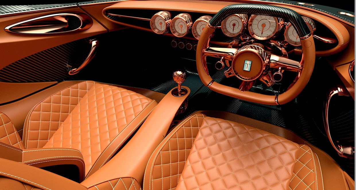Nội thất sang trọng bên trong De Tomaso P72