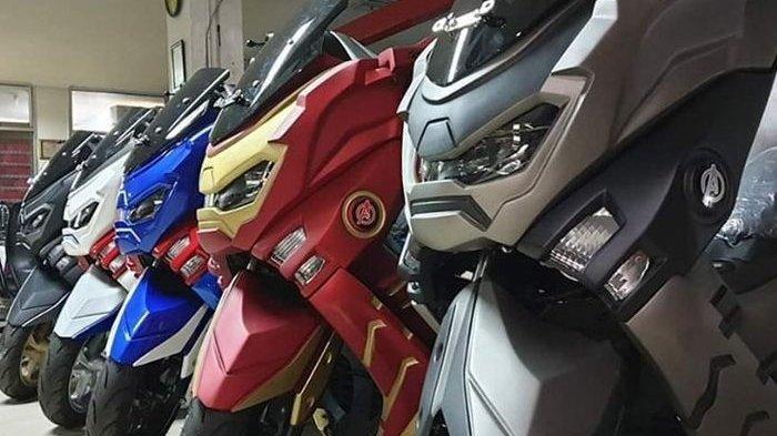 C&aacute;c mẫu xe Yamaha NMAX 150 phi&ecirc;n bản Avenger được một cửa h&agrave;ng m&ocirc; t&ocirc; b&aacute;n tại Indonesia