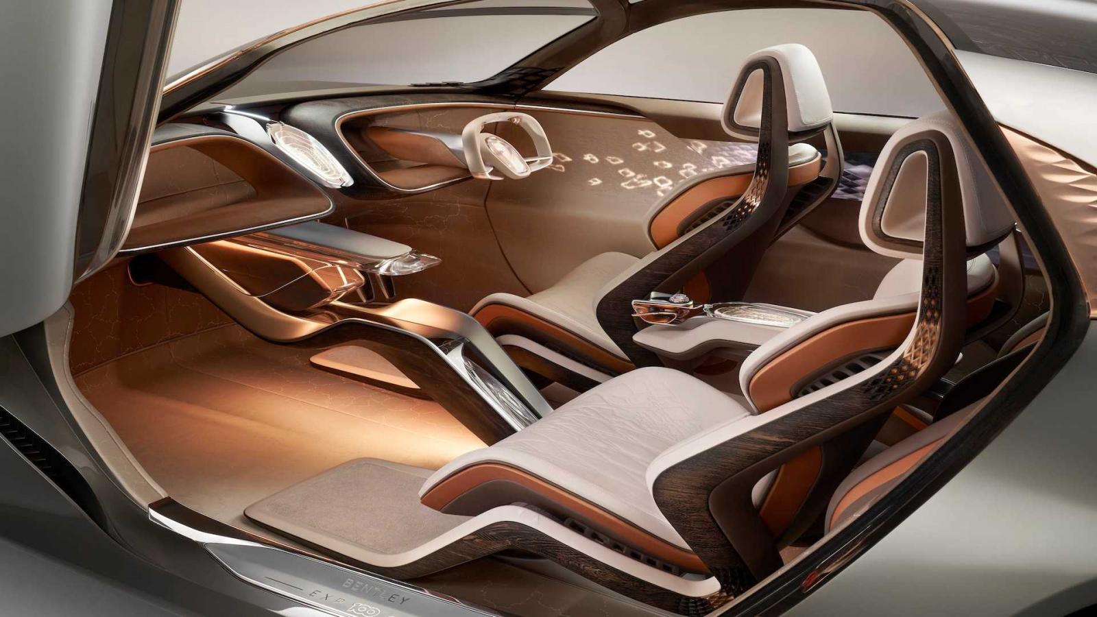Nội thất sang trọng của Bentley Electric EXP 100 GT