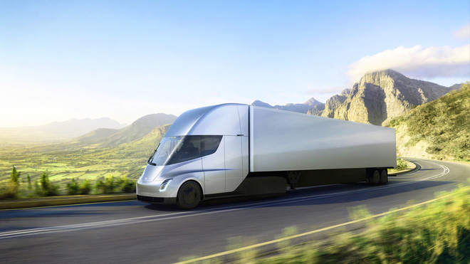 Tesla Semi có khả năng tăng t&ocirc;́c &acirc;́n tượng ngay cả khi kéo theo ki&ecirc;̣n hàng phía sau