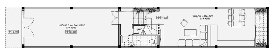 Hình ảnh bản vẽ thiết kế mặt bằng tầng 1