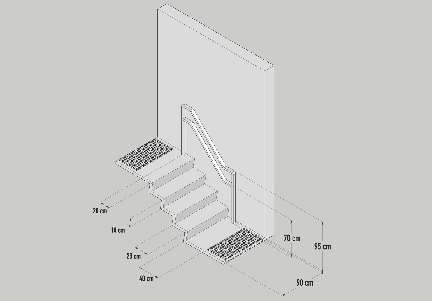 k&iacute;ch thước cầu thang