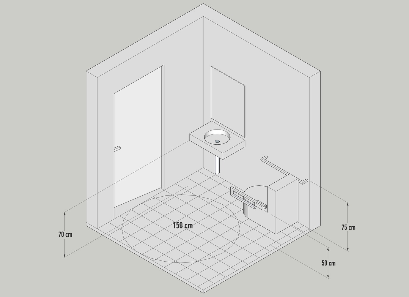 k&iacute;ch thước thiết kế ph&ograve;ng tắm