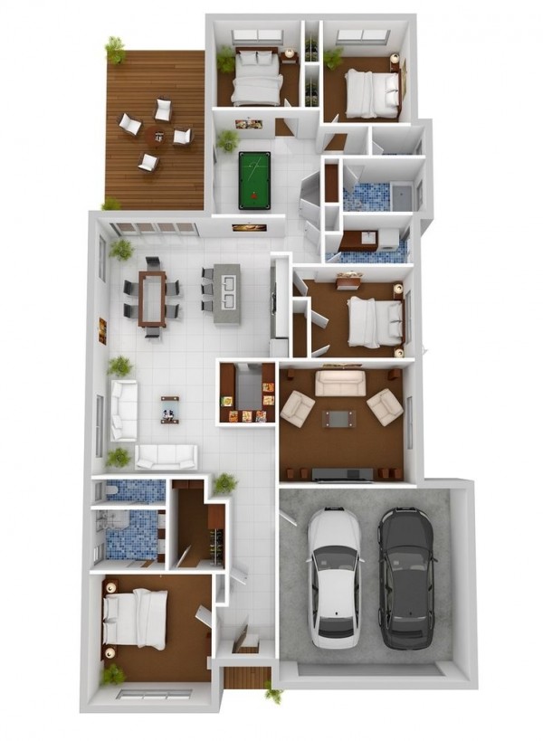 H&igrave;nh ảnh mẫu thiết kế nội thất căn hộ 4 ph&ograve;ng ngủ khiến bao người mơ ước với diện t&iacute;ch rộng r&atilde;i, b&agrave;i tr&iacute; tho&aacute;ng đẹp, c&oacute; th&ecirc;m kh&ocirc;ng gian thư gi&atilde;n ngo&agrave;i trời v&agrave; gara &ocirc; t&ocirc;.