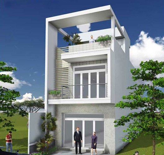 nh&agrave; phố 2 tầng 1 tum