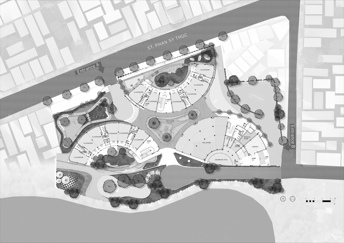 H&igrave;nh ảnh mặt bằng thiết kế trường mẫu gi&aacute;o