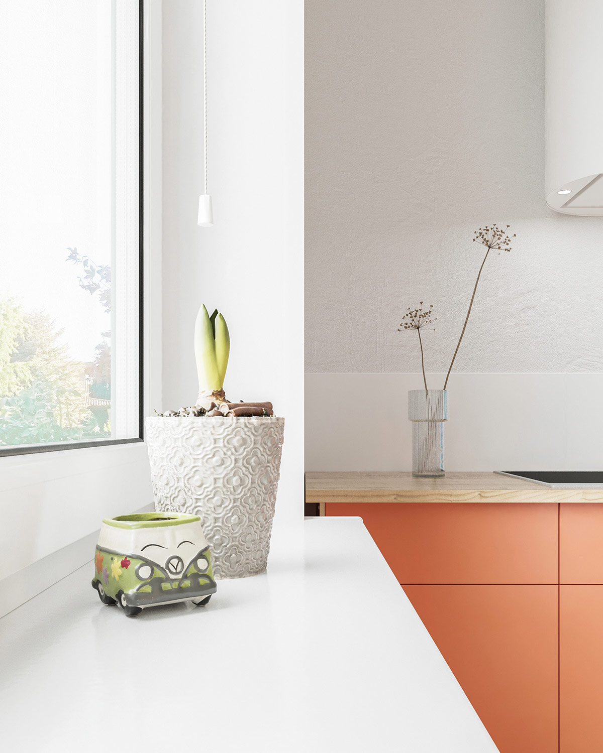 H&igrave;nh ảnh cận cảnh cửa sổ k&iacute;nh trong căn hộ 25m2