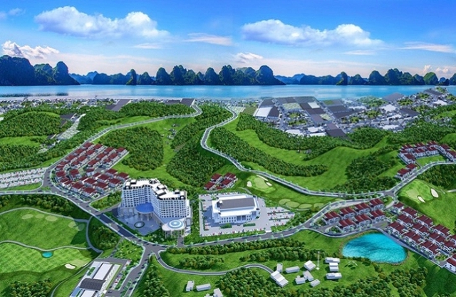 phối cảnh khu đ&ocirc; thị phức hợp nằm ven vịnh Hạ Long