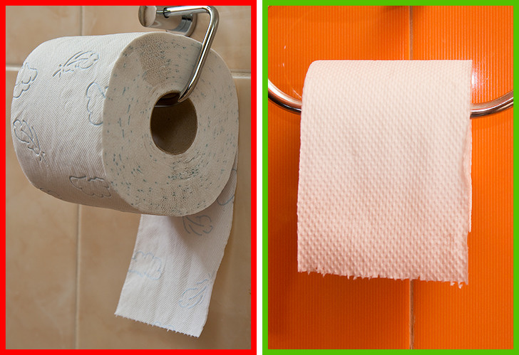h&igrave;nh ảnh cận cảnh 2 cuộn giấy vệ sinh treo tường