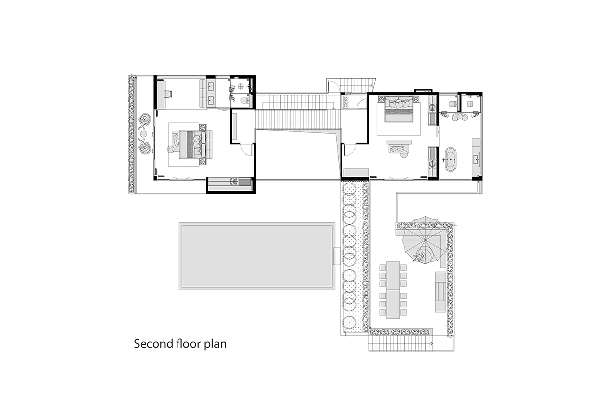 h&igrave;nh ảnh bản vẽ thiết kế mặt bằng tầng 2 biệt thự