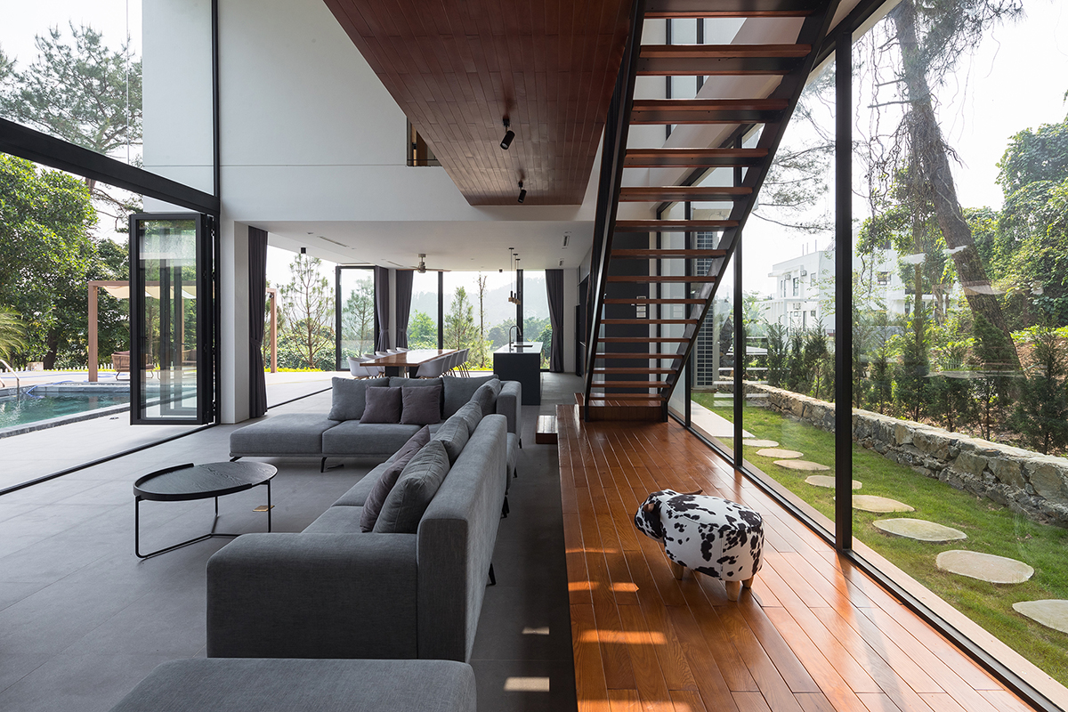 h&igrave;nh ảnh cận cảnh gầm cầu thang biệt thự 