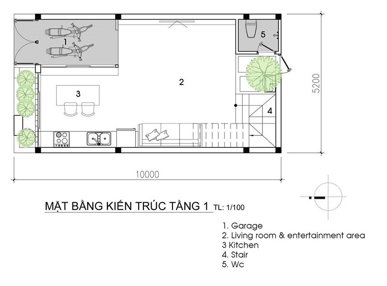 bản vẽ mặt bằng tầng 1