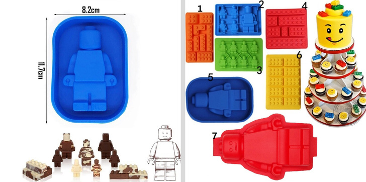 h&igrave;nh ảnh cận cảnh khu&ocirc;n l&agrave;m b&aacute;nh h&igrave;nh LEGO đ&aacute;ng y&ecirc;u