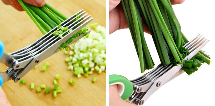 h&igrave;nh ảnh cận cảnh k&eacute;o cắt thảo mộc 5 lớp