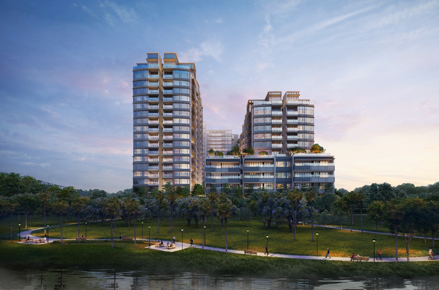 Phối cảnh dự án căn hộ The River trong khu đô thị Thủ Thiêm.