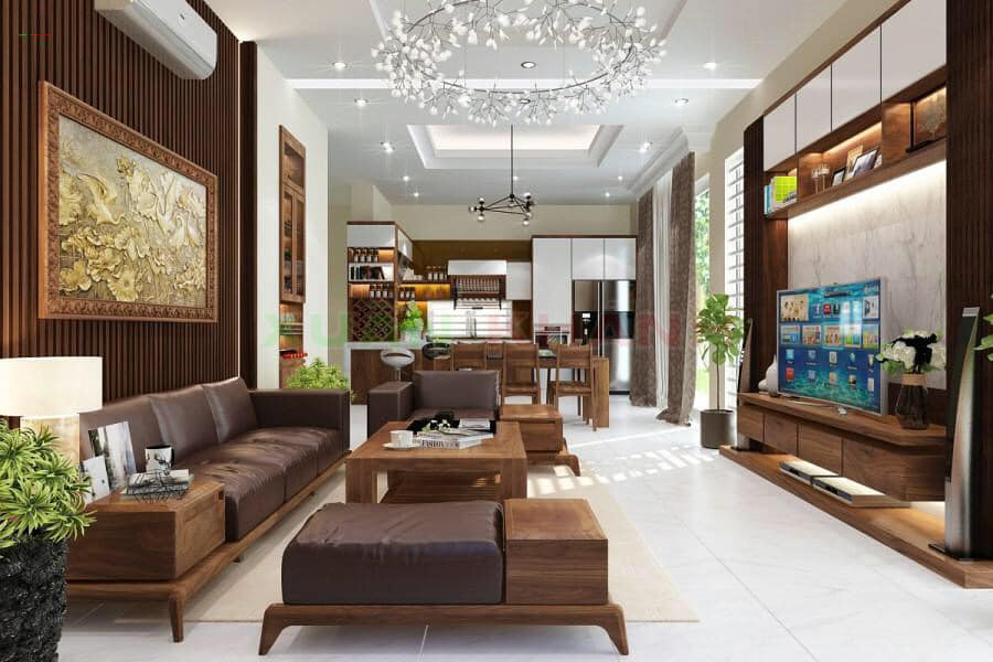 Phối cảnh thiết kế nội thất phòng khách