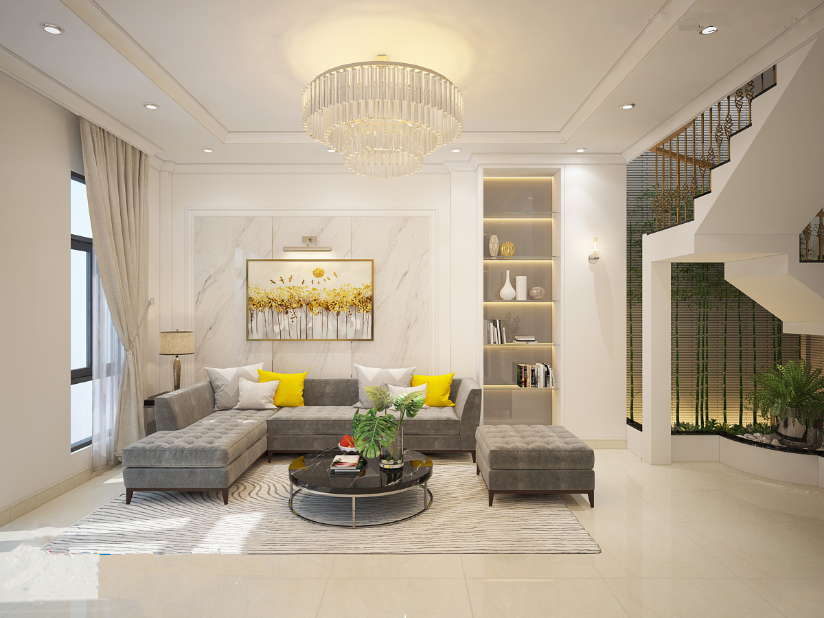 Thiết kế nội thất phòng khách diện tích lớn