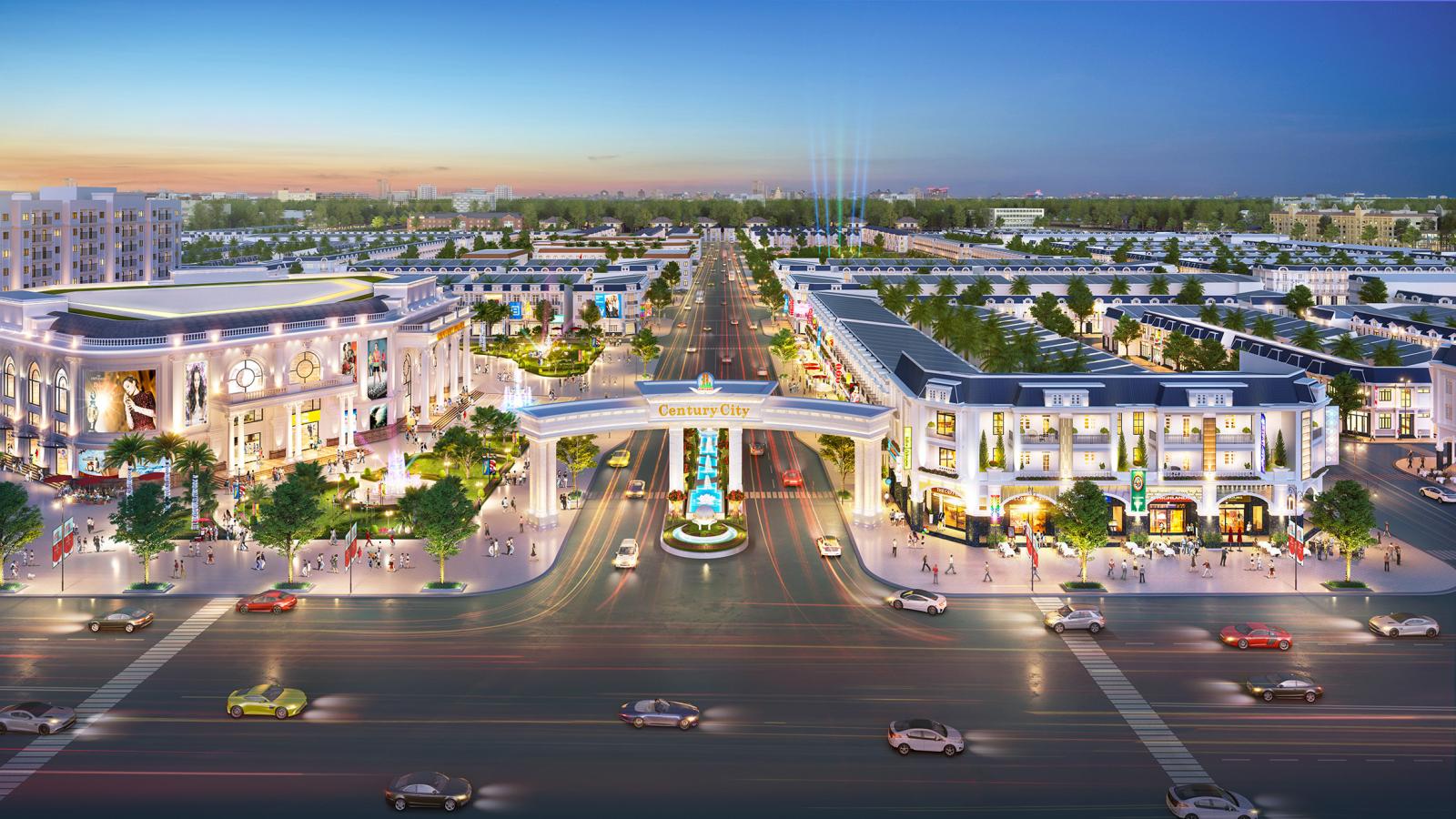 Một g&oacute;c phối cảnh dự &aacute;n Century City nằm tr&ecirc;n mặt tiền đường ĐT 769