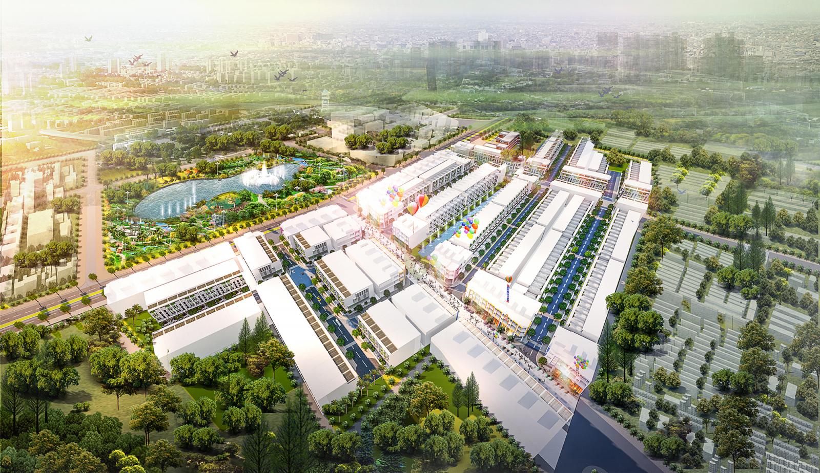 Tổng khu dự &aacute;n Lic City nằm trong khu vực c&oacute; nhiều c&acirc;y xanh