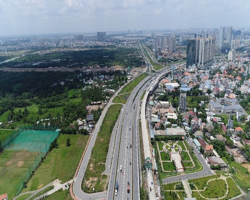 một góc TP.HCM nhìn từ trên cao