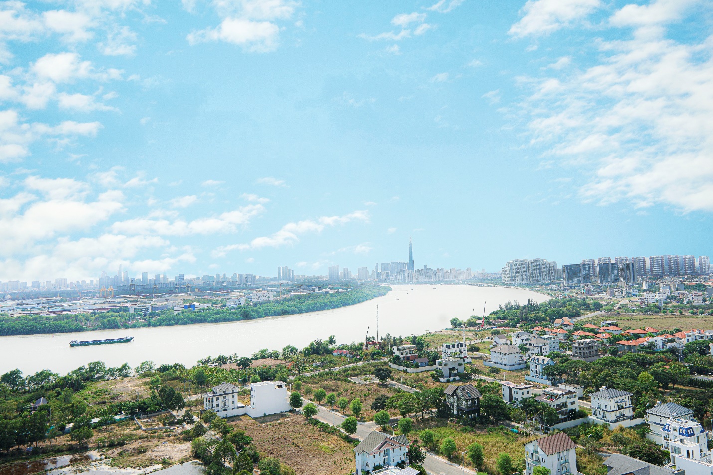 View căn hộ Thủ Thiêm Dragon nhìn ra dòng sông