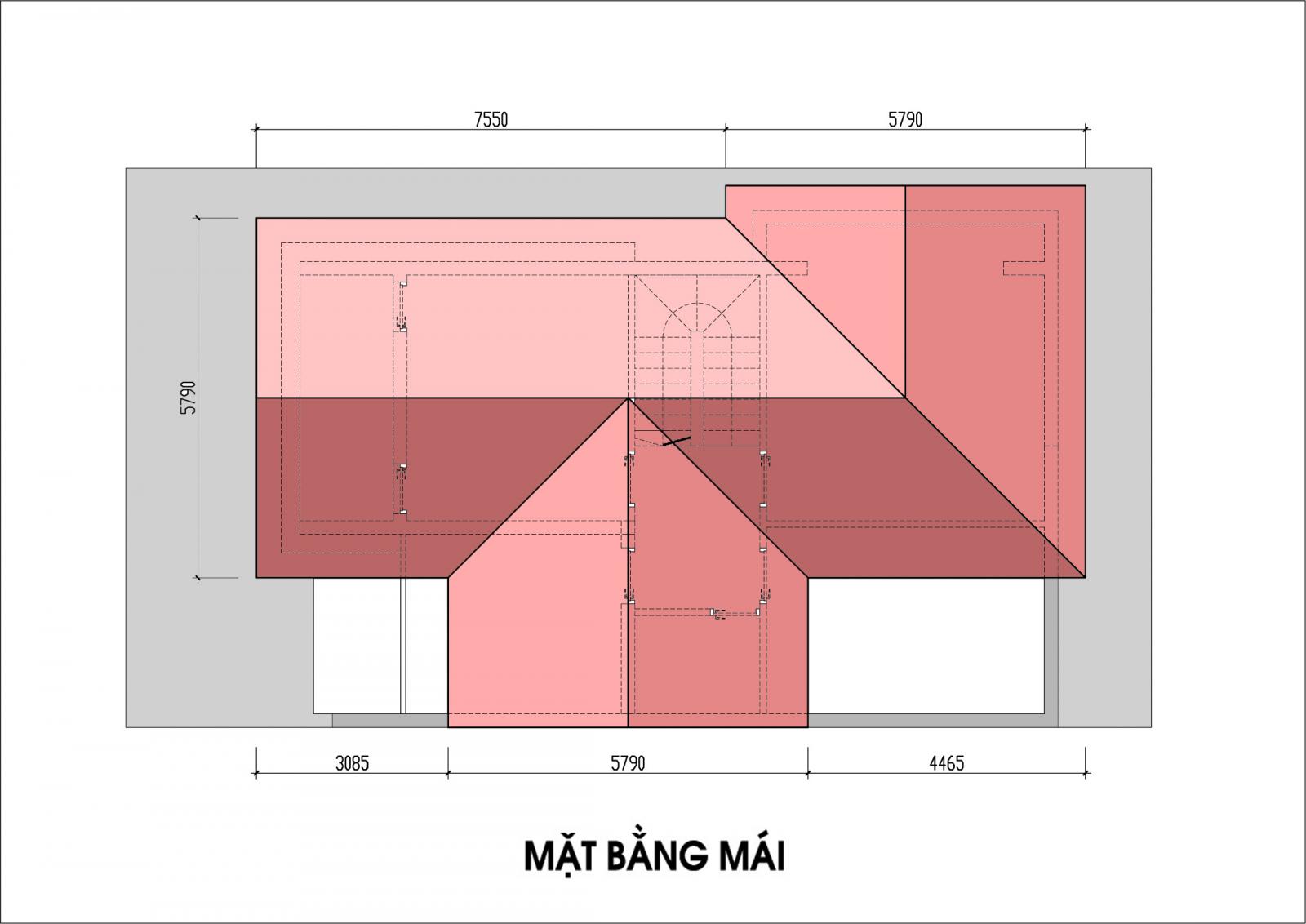 Mặt bằng tầng m&aacute;i