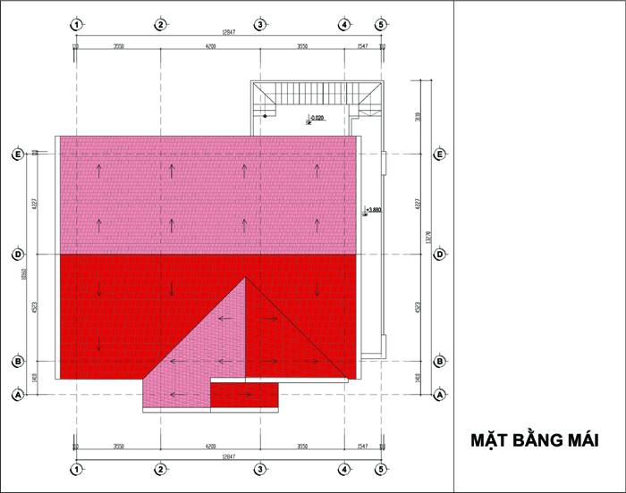 h&igrave;nh ảnh mặt bằng m&aacute;i biệt thự
