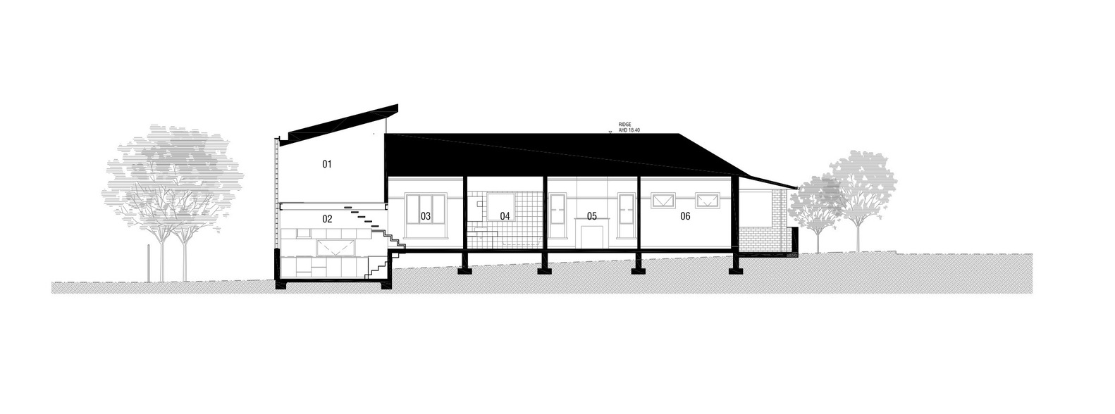 h&igrave;nh ảnh phối cảnh mặt cắt ng&ocirc;i nh&agrave;