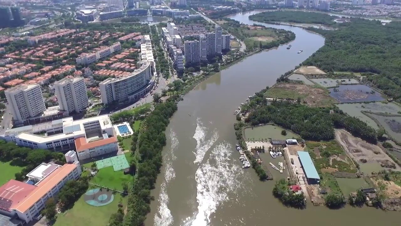 xã Phước Kiển, huyện Nhà Bè nhìn từ trên cao