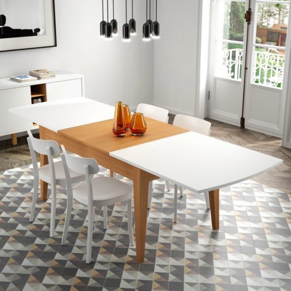 h&igrave;nh ảnh cận cảnh mẫu b&agrave;n ăn c&oacute; thể mở rộng tới 6-8 chỗ ngồi c&ugrave;ng l&uacute;c