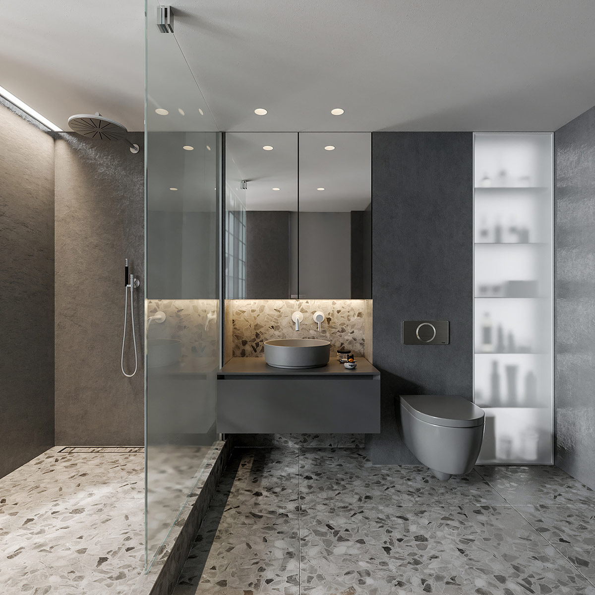 hình ảnh bên trong phòng tắm căn hộ 25,6m2