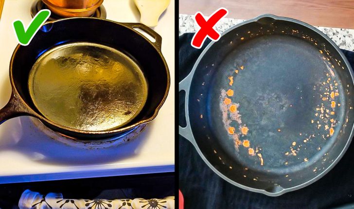 hình ảnh cận cảnh chảo chống dính bị hỏng
