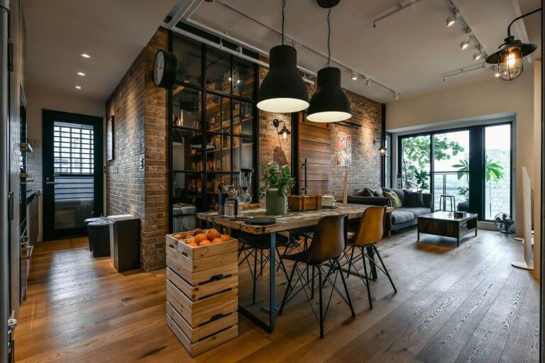 hình ảnh mẫu phòng bếp phong cách Loft