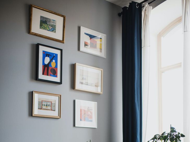 h&igrave;nh ảnh cận cảnh bộ tranh treo tường ph&ograve;ng kh&aacute;ch