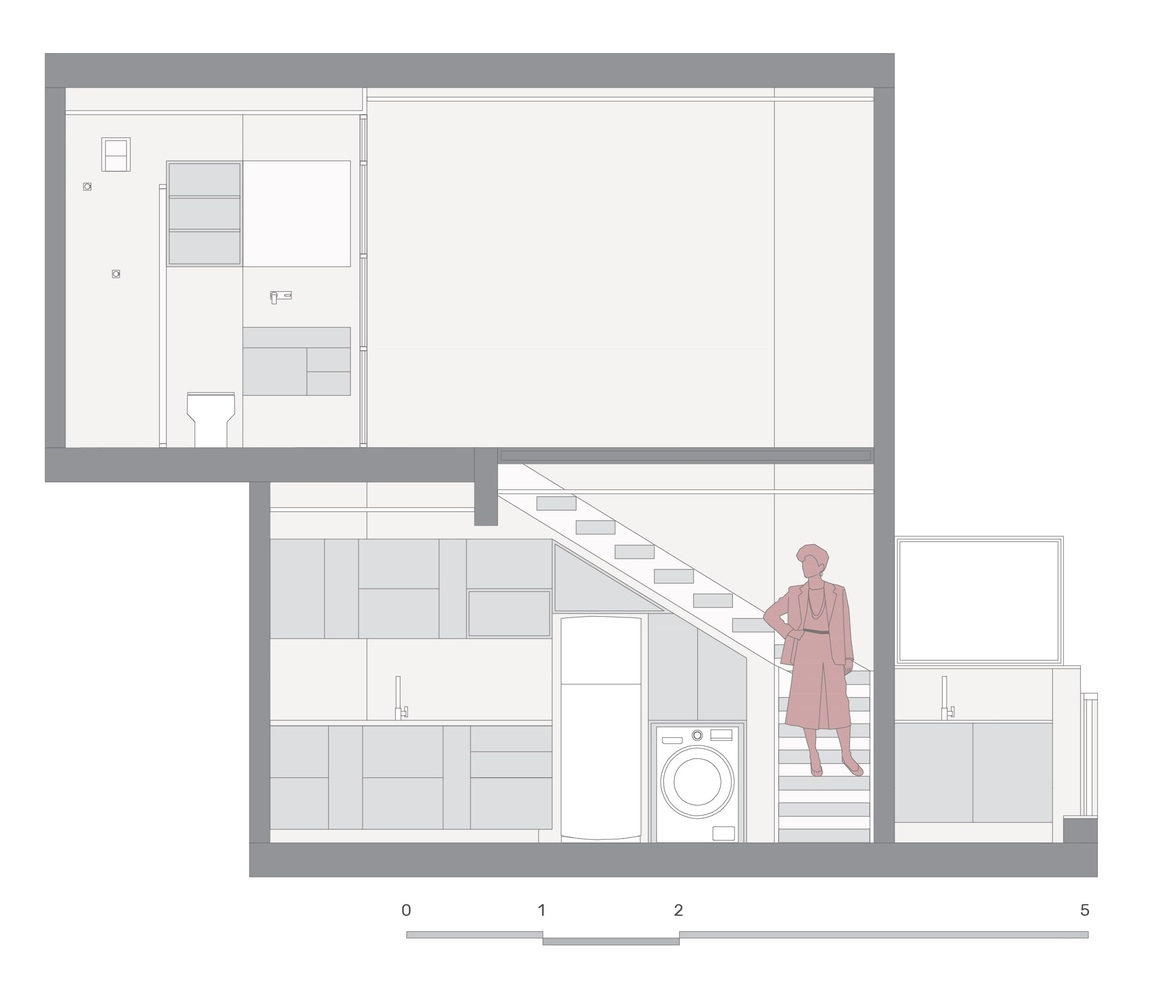 Phối ảnh bố trí nội thất căn hộ 44m2