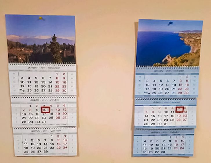h&igrave;nh ảnh cận cảnh lịch treo tường kh&ocirc;ng ph&ugrave; hợp