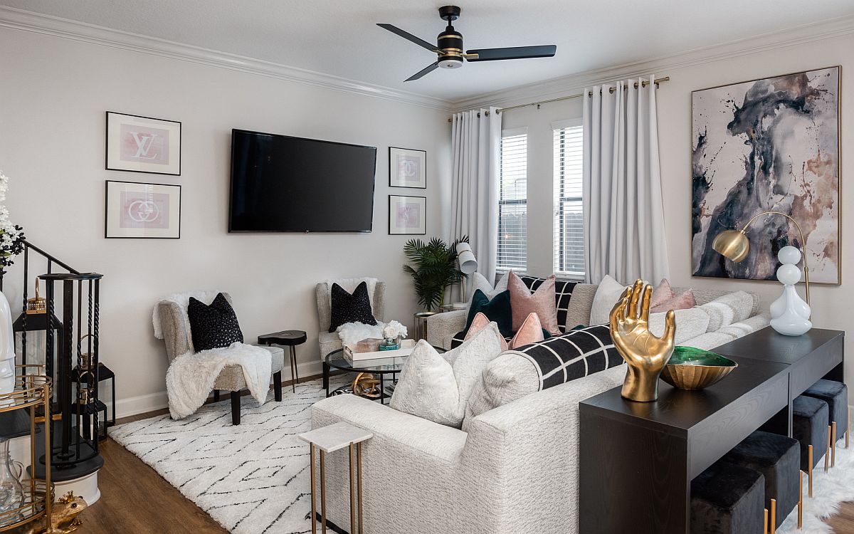 h&igrave;nh ảnh sofa x&aacute;m trắng cho ph&ograve;ng kh&aacute;ch nhỏ