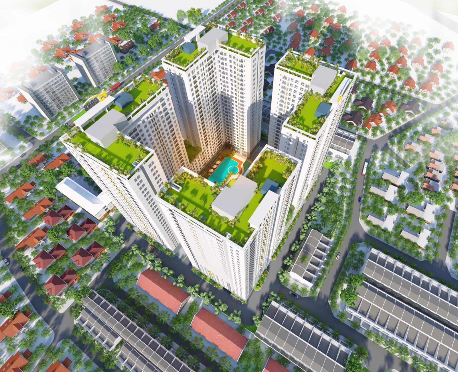 Phối cảnh dự &aacute;n Bcons Garden 