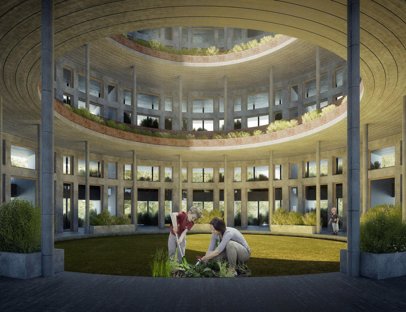 h&igrave;nh ảnh phối cảnh s&acirc;n trong trường học ngập tr&agrave;n nắng gi&oacute;