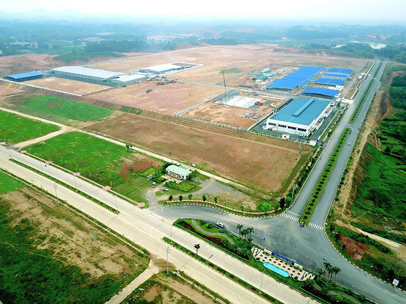 ảnh chụp một khu công nghiệp nhìn từ trên cao